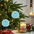 thumbnail image 5 of Summercome 12 Pcs Furry Christmas Ball Ornaments for Xmas Tree Christmas Hanging Decorations Soft Faux Fur Pom Pom Ball Ornaments for Party Supplies Fireplace Mantel Home Wall Decor, Blue, 5 of 7