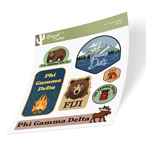 Car Phi Gamma Delta FIJI Sticker for Outside Glass dorm Tablet 