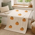 thumbnail image 3 of Halloween Flannel Throw Blanket 39.4x59.1 Inch - Soft Pumpkin Printed Blanket for Couch Bed Travel Living Room, 3 of 5