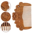 thumbnail image 4 of Miangastore Wood Comb Embossment Women Hair Styling Comb Household Comb Hair Styling Comb, 4 of 8