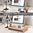 thumbnail image 2 of Gymax Bamboo Monitor Stand Riser Storage Organizer Laptop Desktop, 2 of 10