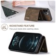 thumbnail image 4 of Allytech Case for iPhone 11, Premium PU Leather Microfiber Lining Credit Card Holder Cash Pocket Double Magnetic Closure Detachable Wallet Case Cover for iPhone 11 6.1 inch 2019, Coffee, 4 of 10