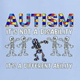 thumbnail image 2 of Autism Is Not A Disablity It's A Different Abilty | Autism Awareness Dabbing Skeleton Inspirational Christian Mens Long Sleeve Shirt, Light Blue, Large, 2 of 5