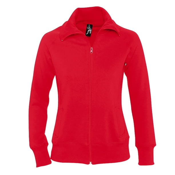 SOLS - Chaqueta deportiva modelo Soda Full Zip Active para mujer (Rojo)