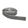 thumbnail image 3 of Abbracc 1 Roll 5 Row Rhinestone Ribbon Diamond Mesh Wrap Roll DIY Craft Black White, 3 of 9