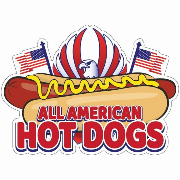All American Hot Dogs 8" Decal Concession Stand Food Truck Sticker