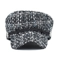 thumbnail image 2 of Gorro con visera para mujer, boina de pata de gallo, boina informal para mujer, gorro informal a la moda, sombreros de invierno elegantes Vintage para mujer 56-58cm 1 pieza, 2 of 8