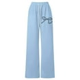 thumbnail image 6 of XXWXYD Girls Baggy Sweatpants Cute Bowknot Print Wide Leg Jogger Sweatpants Girls Joggers Pants Kids Elastic Waist Athletic Loung𝖾 Casual Trousers, 6 of 6