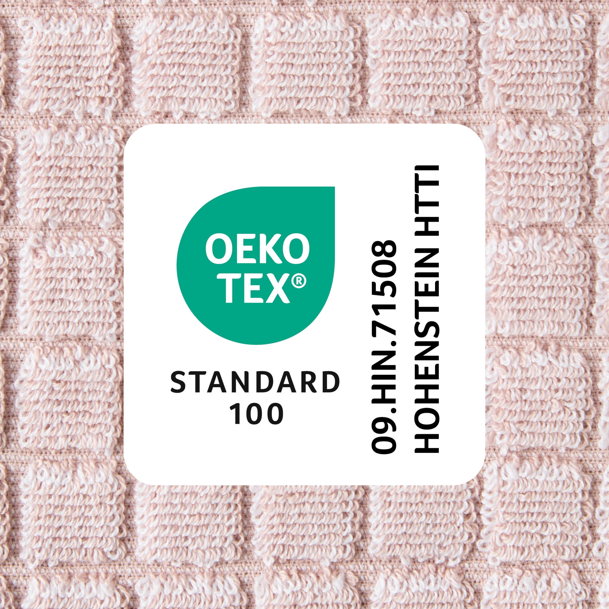 TOWN & COUNTRY EVERYDAY 4-Piece Textured Windowpane Bath Towel Set, 30"x58", 100% Cotton, Plush & Absorbent 550GSM, Blush