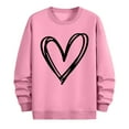 thumbnail image 4 of WREESH Valentine's Sweatshirt for Men Oversized Crewneck Sweatshirts Loose Casual Heart Graphic Pullover Tops Spring Outfits Pink, 4 of 6