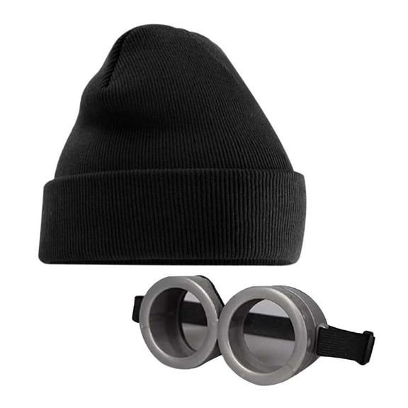 Black Unisex Knitted Beanie Hat Elastic Material One Size Fits Most Solid Black Color For Women And Men