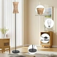 thumbnail image 3 of Floor Lamp for Living Room Farmhouse Rattan Floor lamp Modern Standing lamp with HandWorked Rattan Shade Tall Lamp with Foot Switch, 3 of 7