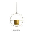 thumbnail image 2 of Toystoory Cesta colgante de metal elegante para plantas de aire suculentas jardines belleza ligera y portátil Jardín y Patio circulo dorado, 2 of 6