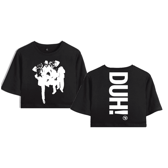 P1Harmony Merch DUN Crop Top T-shirt Women Girl Team Cartoon Short Sleeve