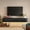 Black, variant on YANGLI 63" Floating TV Stand with Power Outlet & LED Lights (Remote), Fits 75" TV, Fluted Mid-Century Modern with Sliding Door, Walnut