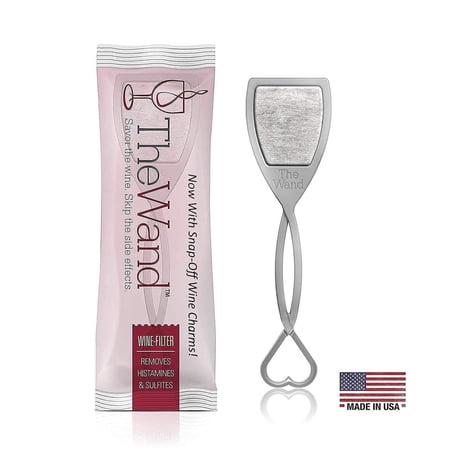 PureWine Wand Technology Histamine and Sulfite Filter, Purifier Alleviates Wine Allergies, Stir Stick Aerates Wine, from Grand Fusion.