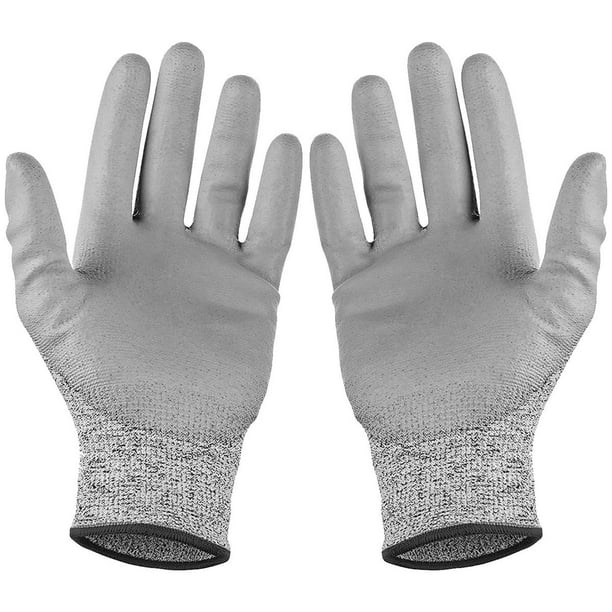 Guantes de Seguridad VentDepot GlovesGray 1 Par L Gris 150mm x 255mm HPPE Poliuretano CE EN388 Nivel 5