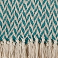 thumbnail image 3 of DII Teal Zig-Zag Cotton Woven Throw, 50” x 60”, 3 of 3