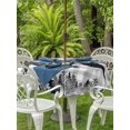 thumbnail image 3 of Outdoor Tablecloth with Umbrella Hole for Patio/Picnic/Party/Camping, Brown Bear Cabin Waterproof Table Cloth Round Cover Washable, Vintage Pine Tree Grey Buffalo Plaid (Dia 54"), 3 of 9
