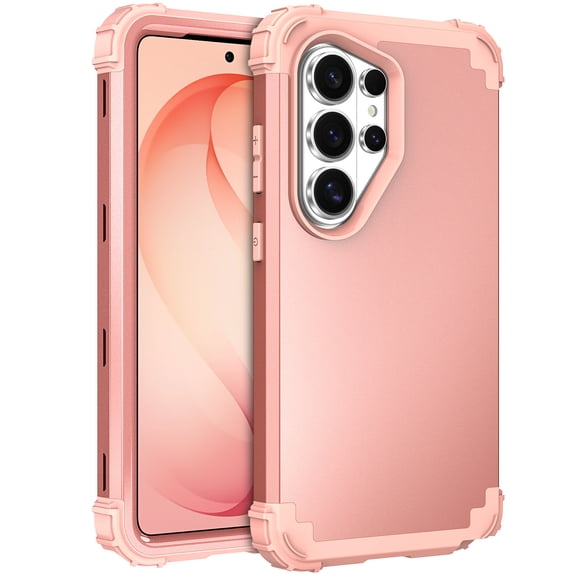 Allytechgroup Heavy Duty Case for Samsung Galaxy S26 Ultra, Soft TPU   Rugged PC Triple-Layers Four Corners Protection Shockproof Anti-Scratch Case for Samsung Galaxy S26 Ultra, Rosegold