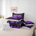 thumbnail image 6 of Homewish Futuristic Purple Gamepad Bedding Comforter Set 7 Pieces for Kid, Modern Gaming Gamer Full Bedding Set, Chic Stripes Ombre Reversible Fitted Sheet Flat Sheet, Ultra Soft Bedroom Decor, 6 of 8