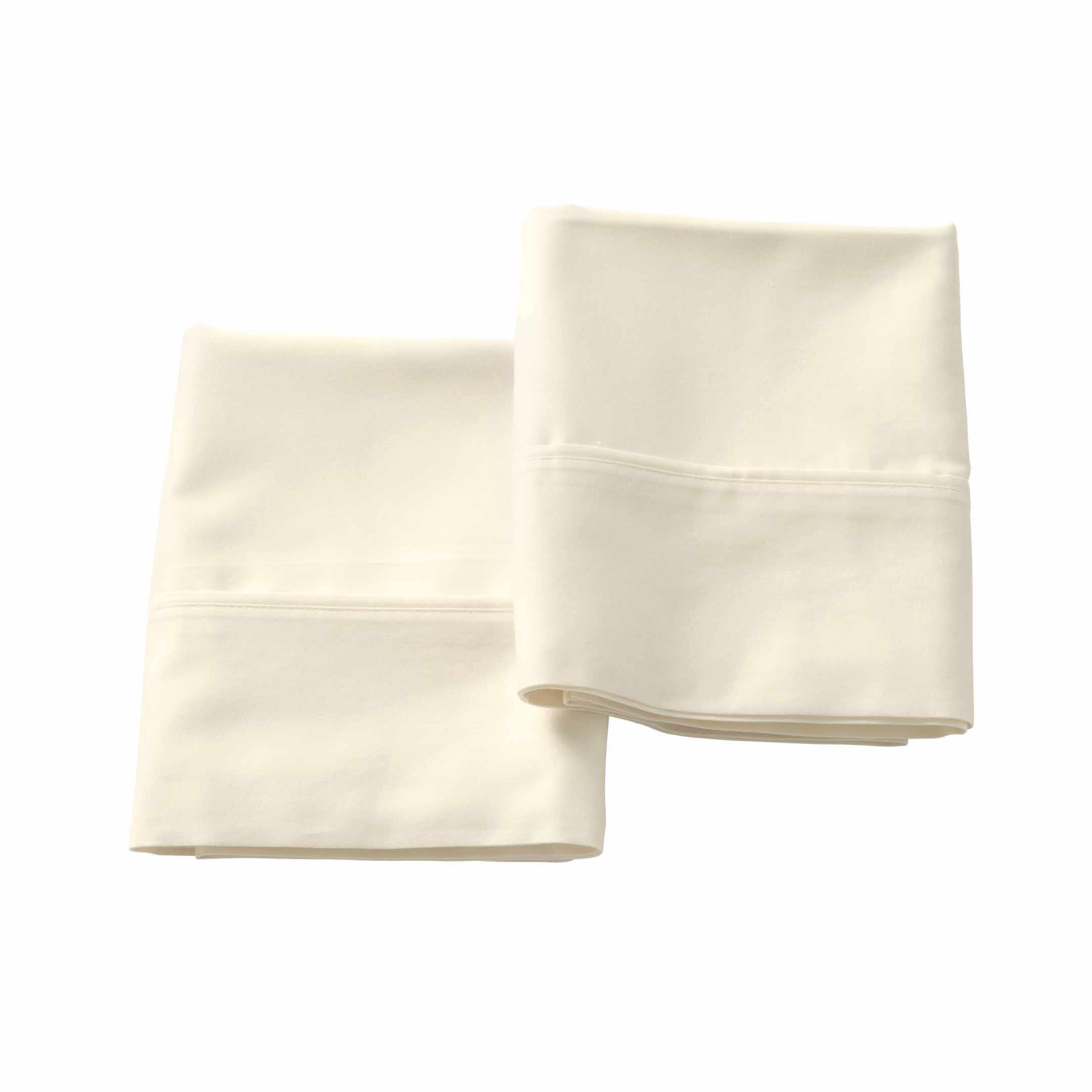 Better Homes & Gardens 300 Thread Count Cotton Sateen Pillowcase Set, King, Vanilla Dream, 2 Piece