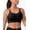 black, variant on SHARICCA Strappy Sports Bras for Women - Padded Yoga Gym Bra Low Impact Womens Workout Tops