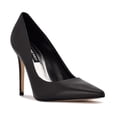 thumbnail image 2 of Zapatos Nine West Fresh para mujer, zapatos de tacón de cuero negro, talla 7, 2 of 5