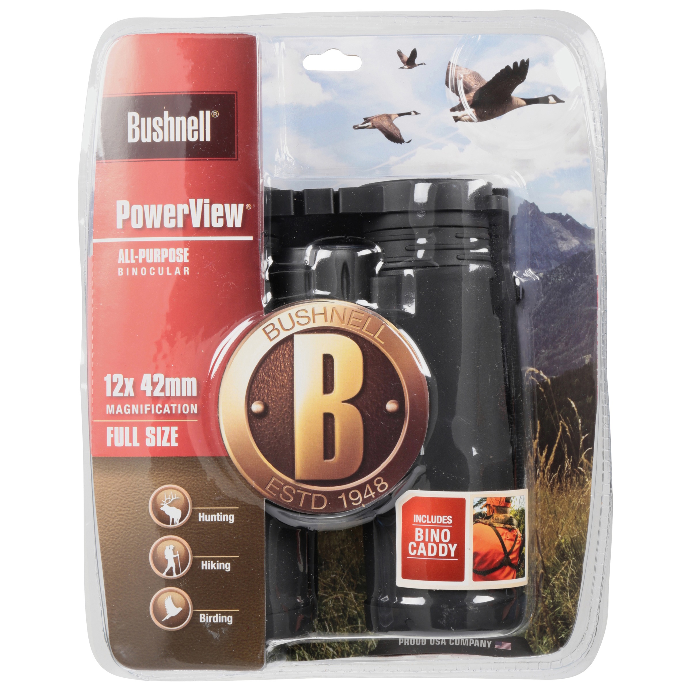 Bushnell PowerView Roof Prism Binocular Standard Binocular             Black