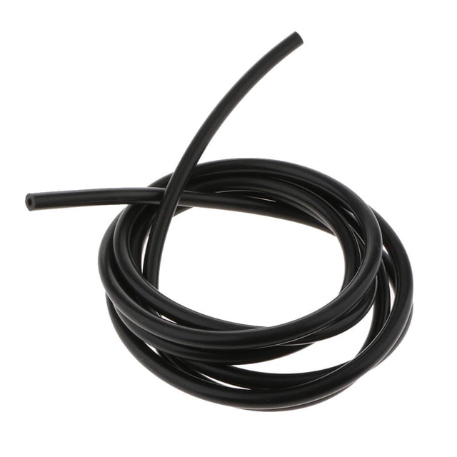 Diámetro Interior Universal 10 Pies de Longitud Línea de Manguera de Vacío de Silicona 4 Mm (5/32 Pulgadas), Negro
