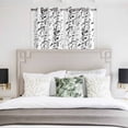 thumbnail image 3 of Black Grey Botanical Kitchen Curtains Window Panels, Spring Floral Summer Farmhouse Insulated Window Treatment Curtain, Grommet Curtains for Bedroom/Living Room/Bathroom, 2 Piece 42"Wx54"L, 3 of 8