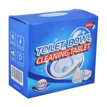 Kedshhgu Clearance Toilet Bowl Cleaners Tablets, Automatic Toilet Tank Cleaner Tablets for Deodorizing & Descaling, Long-Lasting Against Tough Stains, 1 Box of 12 Pcs