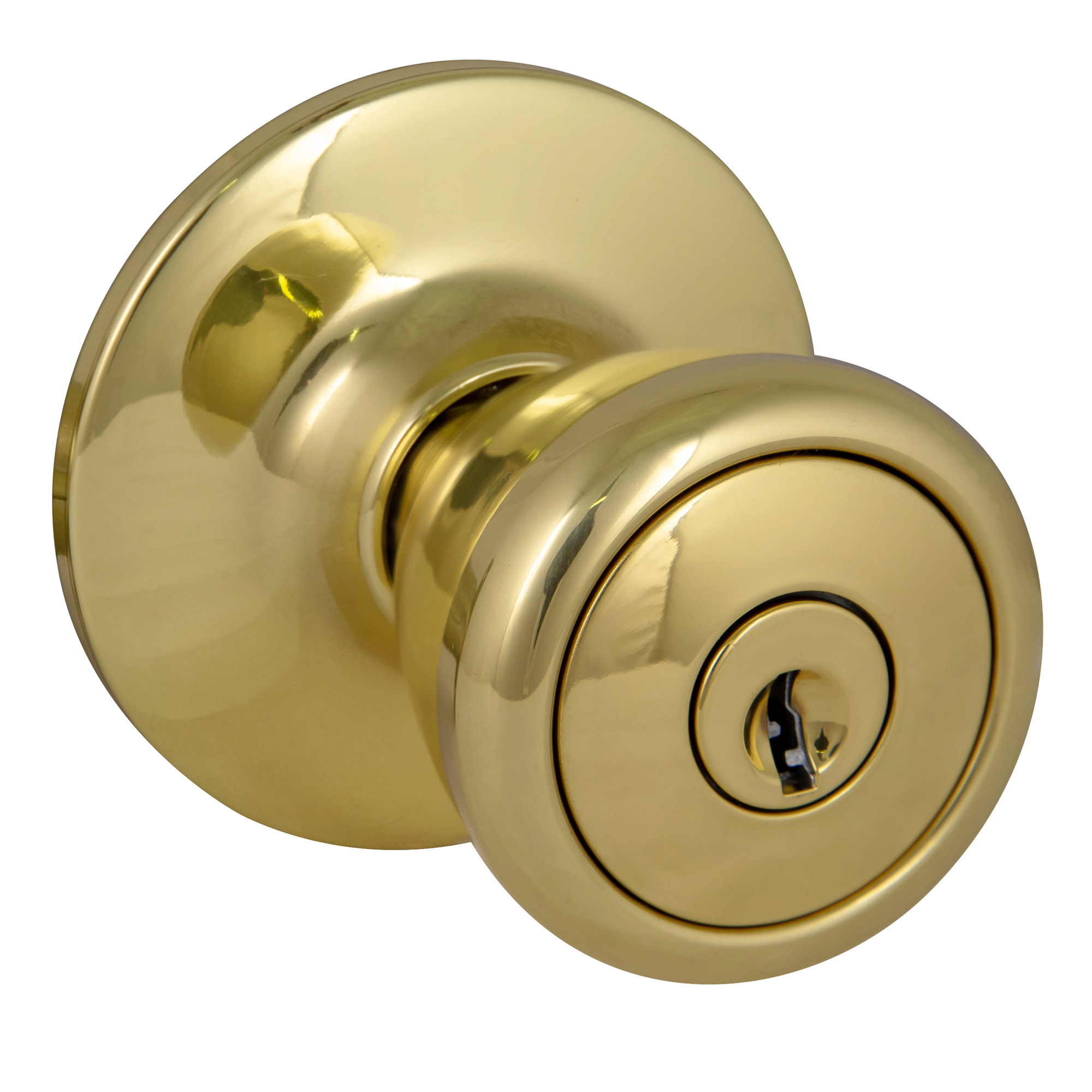 Design House Tulip Keyed Entry Door Knob, Polished Brass photo 6