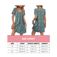 thumbnail image 3 of 1PC Women's Summer Dress with Pockets - V-Neck Loose Fit Casual Straight Dress with Ruffled Short Sleeves, 3 of 10