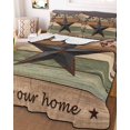 thumbnail image 2 of Quilts Twin Size, Sage Green Brown Texas Star Soft Comforter Bedding Set for Bed, Retro Country Star Farmhouse Wooden Lightweight Quilted Bedspread with Pillow Cover(2 Pieces), 68x86 Inch, 2 of 6