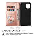 thumbnail image 2 of Dteck Case For Samsung Galaxy A51 5G (6.5 inches),Magnetic Bling Glitter Leather Wallet Case ,With Strap Card Holder Zipper Kickstand Cover,Rosegold, 2 of 5