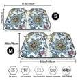 thumbnail image 3 of Picia Flowers and Butterflies Curved Windshield Sunshade Accordion Folding Style Auto Shade for Car Truck SUV Van Blocks UV Ray Sun Visor Protector -Medium, 3 of 7