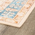 thumbnail image 4 of Estate Traditional 5' x 7' Pink and Light Blue Polyester Indoor Area Rug, 4 of 7