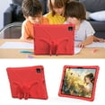 thumbnail image 4 of Dteck Kids Case for iPad Air 13 2025/2024 (M3/M2), iPad Pro 13 M4 (2024, 7th Generation), Lightweight Soft EVA Stand Durable Shockproof Boy Girl Child Butterfly Case with Shoulder Strap,Red, 4 of 6