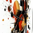 thumbnail image 5 of Designart "Abstract Dreamscape in Red and Black II" Abstract Shapes Oversized Wall Clock, 5 of 5