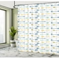 thumbnail image 5 of Ambesonne Boho Shower Curtain, Retro Arrow Pattern Print Art, 69"Wx84"L, Night Blue Multicolor, 5 of 5