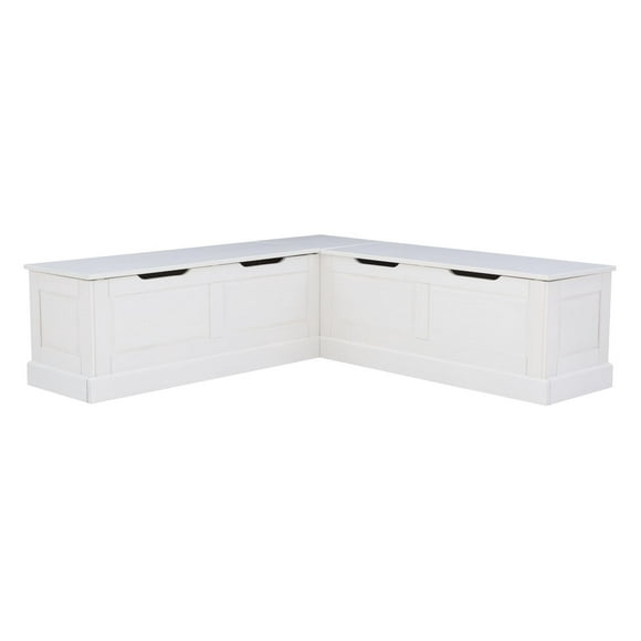 Thurman Backless Corner Breakfast Nook, White