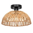 thumbnail image 3 of kusrkot Woven Rattan Light Handwoven Lamp Lampshade for Apartment Bedroom Restaurant Ceiling Lamp, 3 of 9