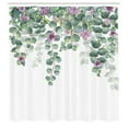 thumbnail image 3 of Ambesonne Eucalyptus Shower Curtain, Leaves Saffron Flowers, 69"Wx84"L, Grey Teal Green Lilac, 3 of 3