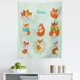 thumbnail image 1 of Fox Tapestry, Fox Characters Sleeping Reading Romantic Couple Nature Comic Arrangement, Fabric Wall Hanging Decor for Bedroom Living Room Dorm, 5 Sizes, Multicolor, by Ambesonne, 1 of 1