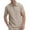 Khaki, variant on Men's Waffle Polo Shirts Quarter Zip Solid Color Short Sleeve Pullover Casual Summer Loose Fit Golf Blouse