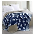 thumbnail image 2 of Navy Big Stars Muslin Blanket Three Layers Lightweight Gauze Cotton Blanket, 2 of 9