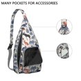 thumbnail image 2 of Forest Fox Print Sling Backpack - Night Sky & Tree Design Crossbody Bag, Fashionable Water-Resistant Pack for Students & Travelers, 2 of 4