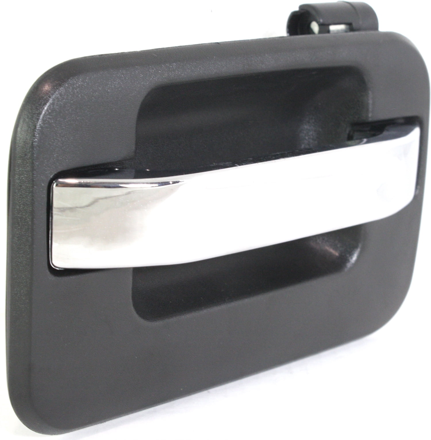 Replacement REPF491308 Exterior Door Handle Compatible with 2004-2014 Ford F-150 Rear, Left Driver Black bezel with chrome lever