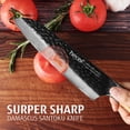 thumbnail image 2 of Cuchillo Santoku Hecef japonés de 7 pulgadas de acero de Damasco Forjado Ultraafilado, 2 of 9